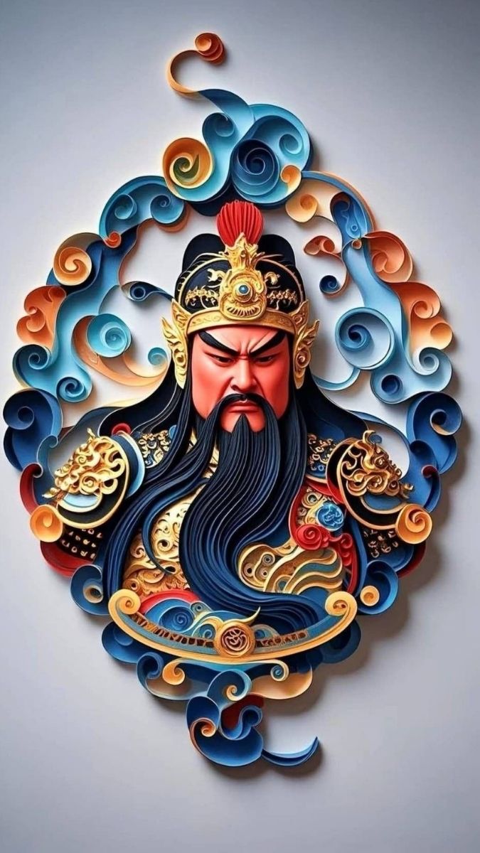 Hình nền Quan Công 3D nghệ thuật
