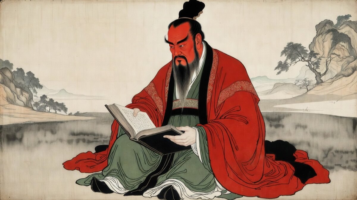 Hình nền Quan Công đọc sách