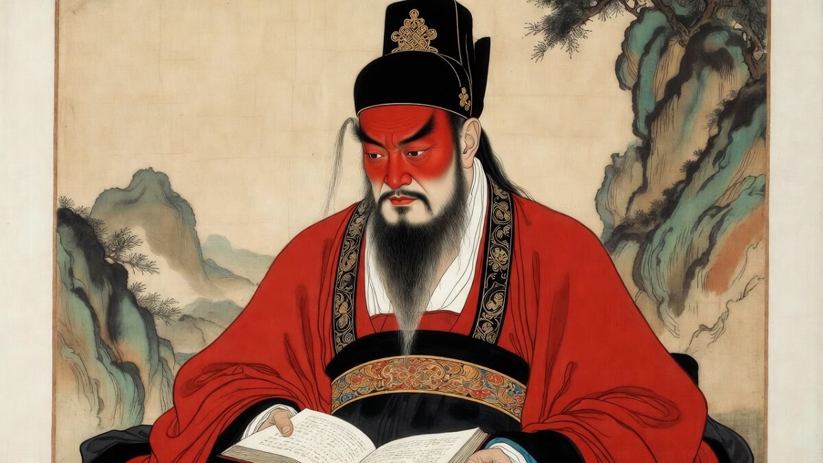 Hình nền Quan Công suy nghĩ đăm chiêu