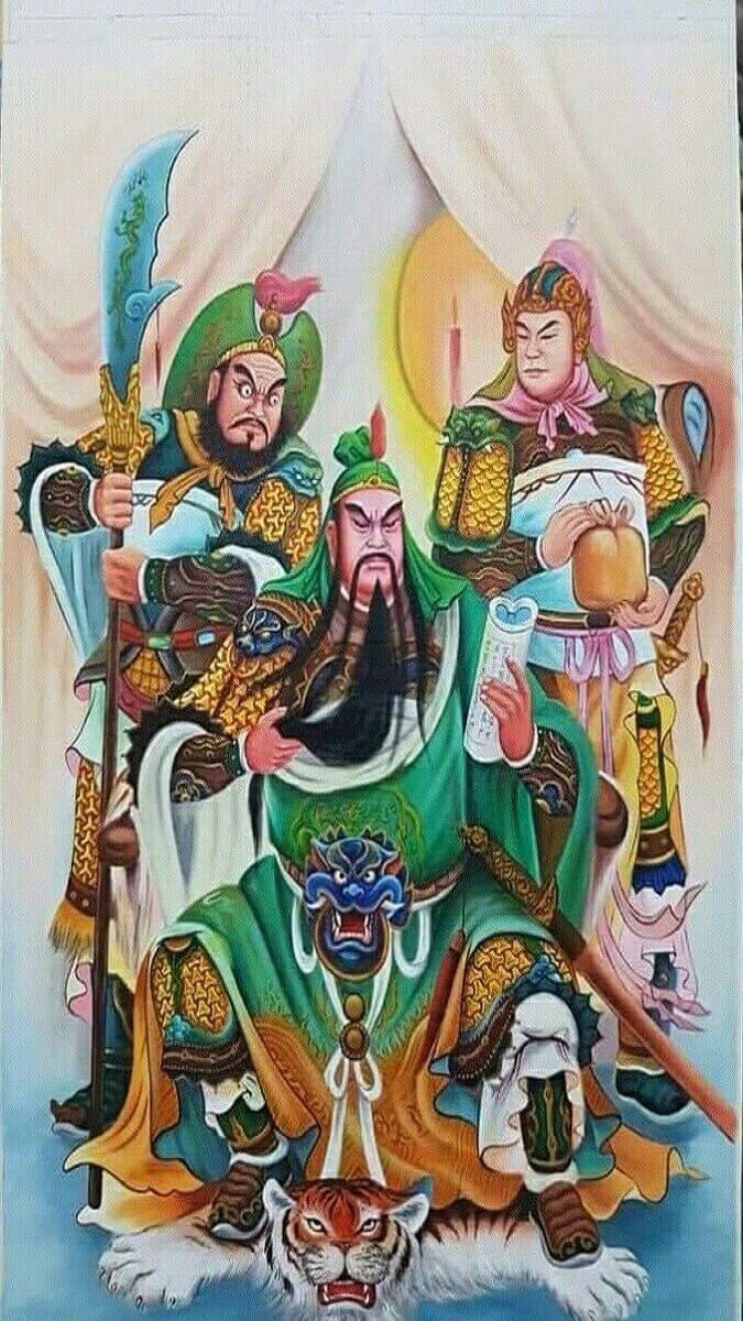 Hình nền Quan Công vuốt râu suy tư