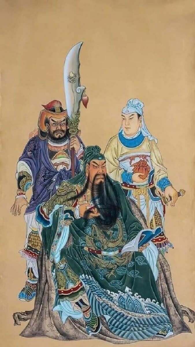 Hình nền Quan Công xem sách