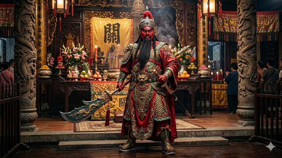 Hình nền Quan công mở mắt oai hùng