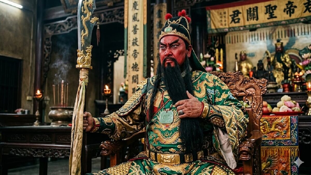 Hình nền Quan Công vuốt râu ngầu, ấn tượng