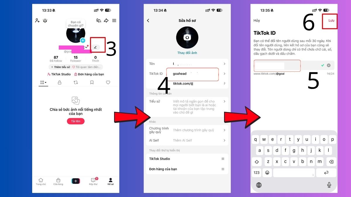 Cách đổi ID TikTok là gì? Bước 2, 3, 4