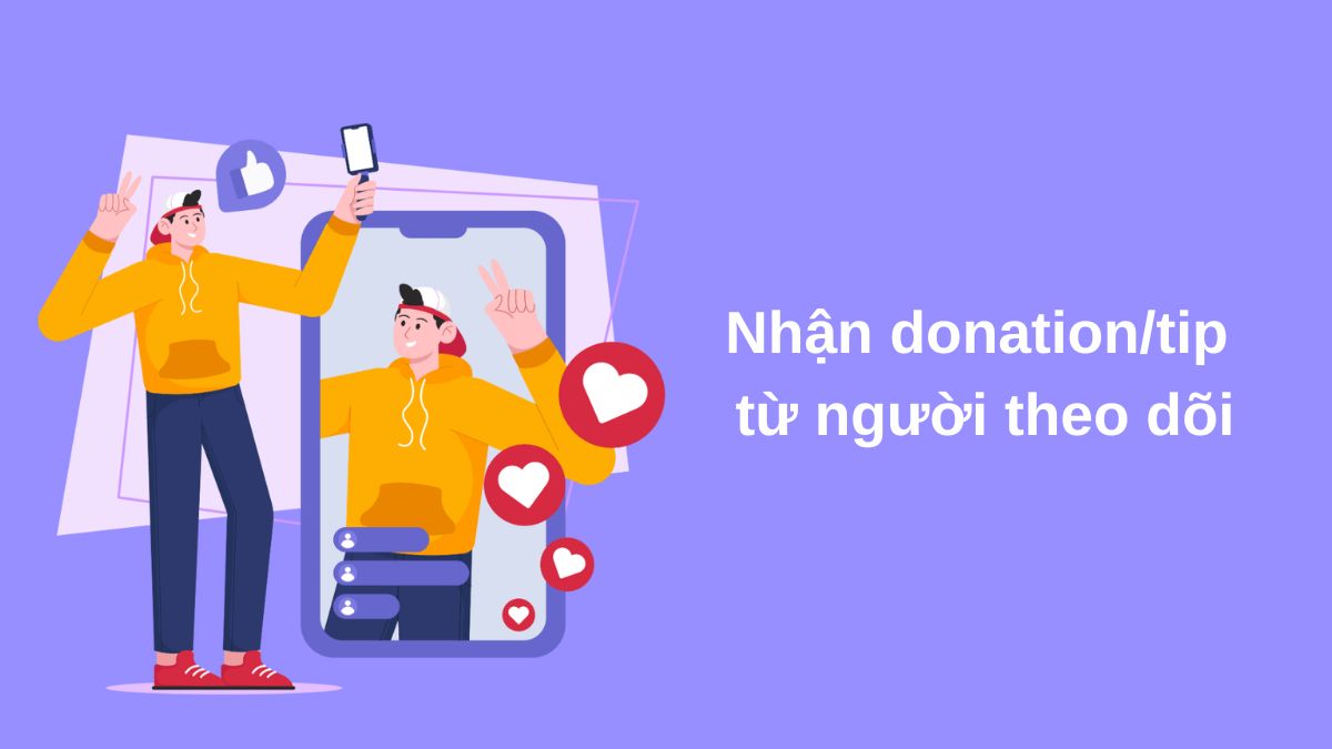 Instagram nhiều follow có được tiền không - Nhận donation/tip