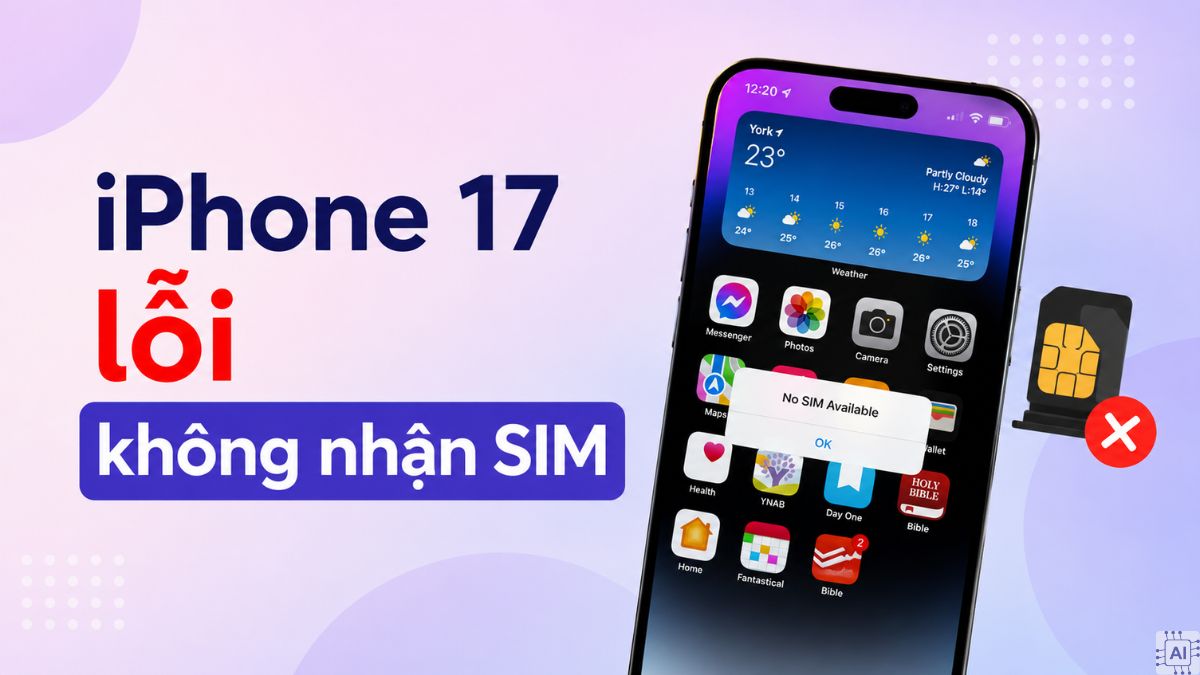 iPhone 17 bị lỗi không nhận SIM