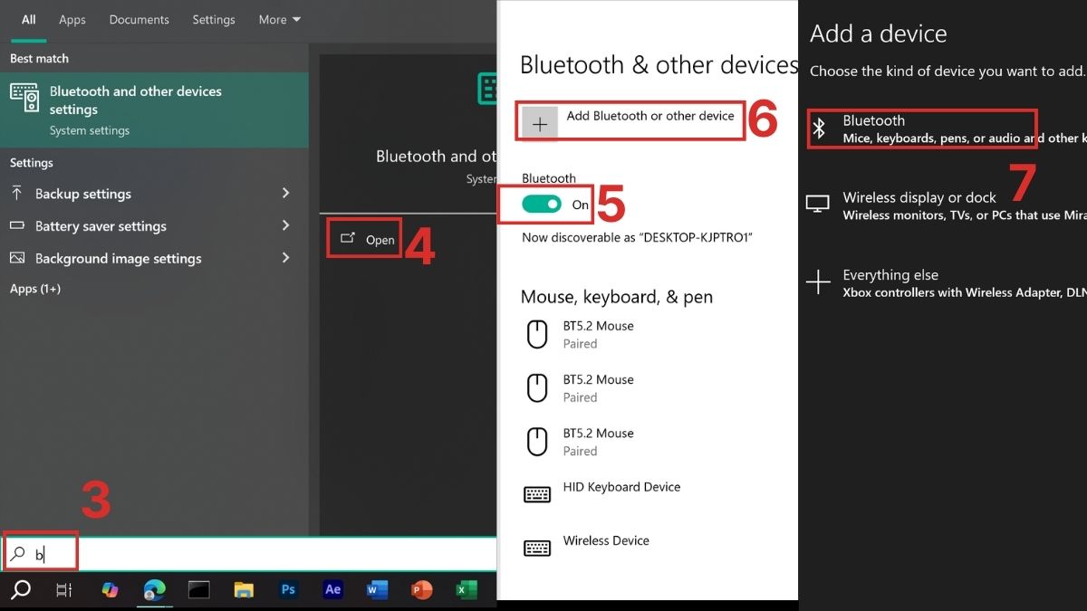 Cách kết nối Bluetooth chuột Ugreen trên Laptop, PC bước 2