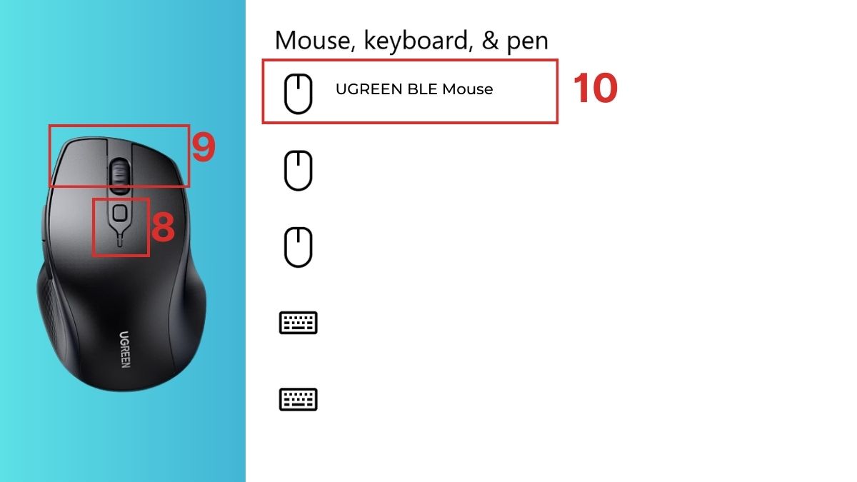 Cách kết nối Bluetooth chuột Ugreen trên Laptop, PC bước 3