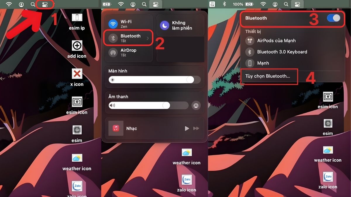 Cách kết nối Bluetooth chuột Ugreen trên Macbook bước 1