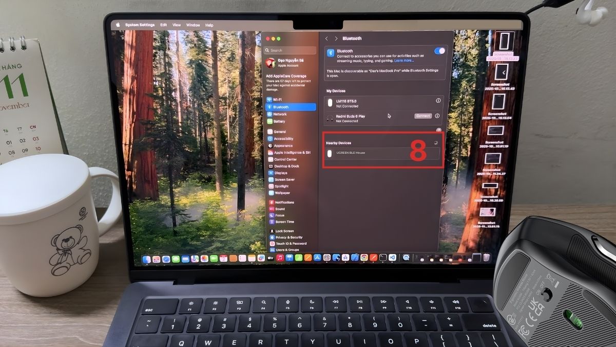 Cách kết nối Bluetooth chuột Ugreen trên Macbook bước 3