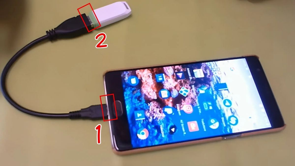 Cách kết nối OTG trên OPPO - Kết nối OTG