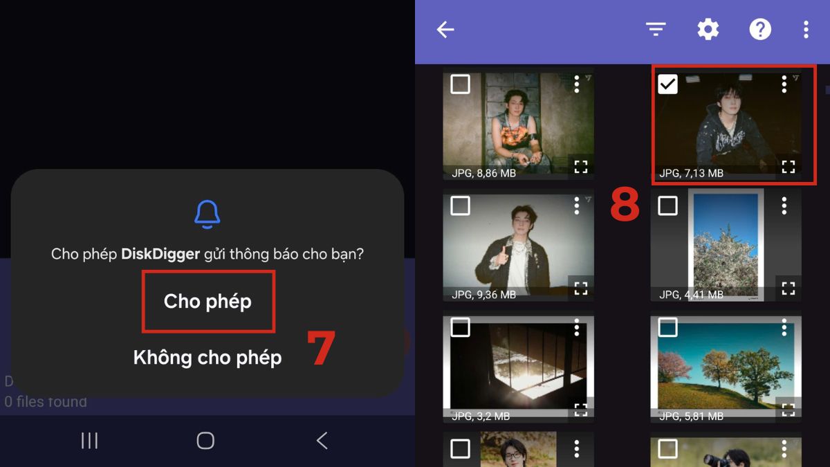 Khôi phục ảnh đã xóa vĩnh viên trên OPPO bằng DiskDigger bước 4