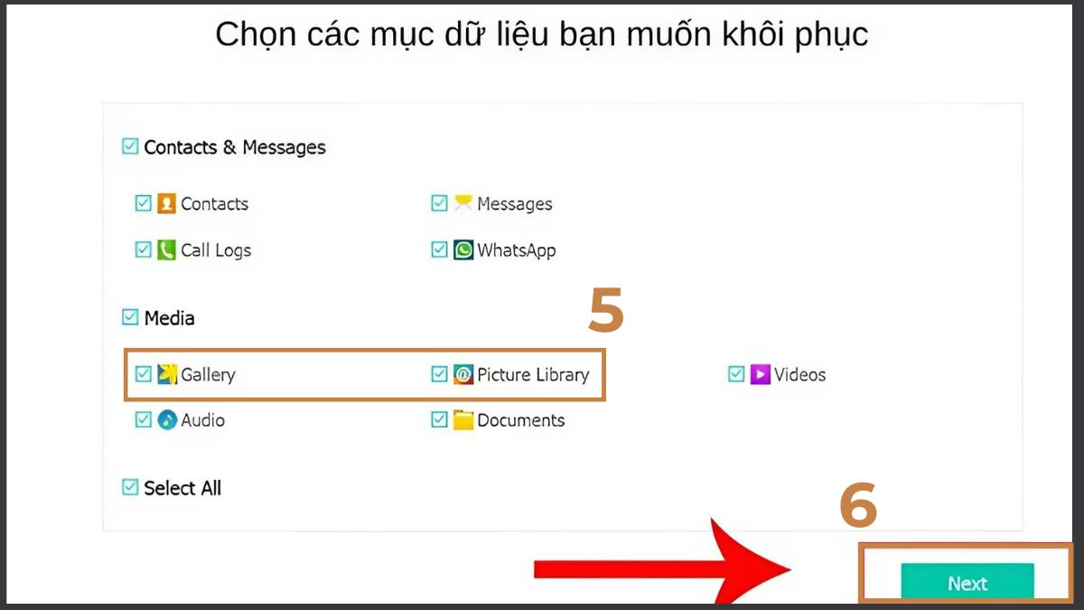 Khôi phục ảnh đã xóa vĩnh viên trên OPPO bằng FonePaw bước 4