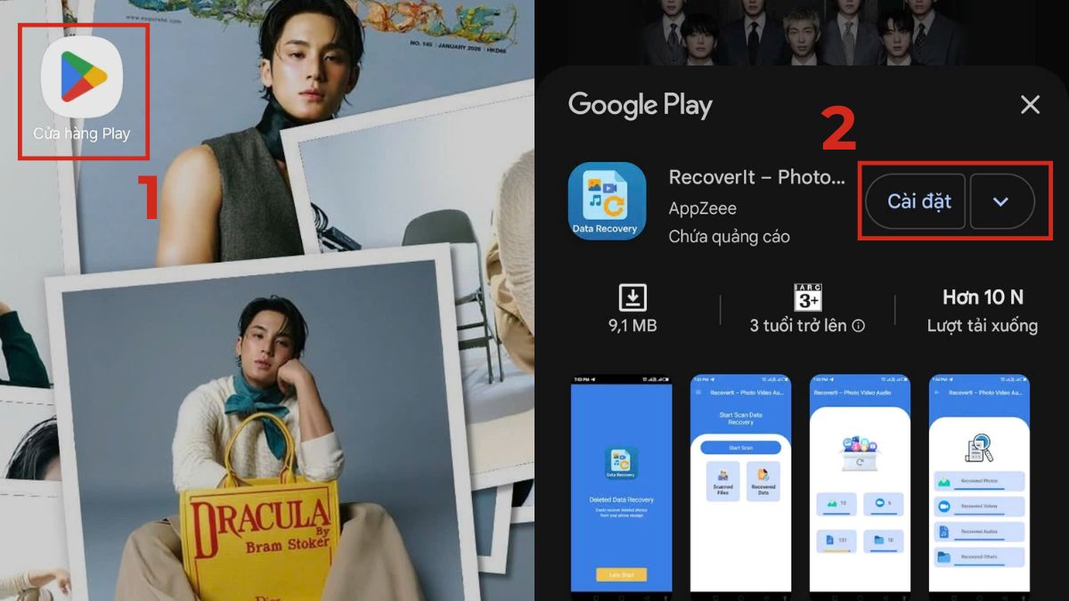 Khôi phục ảnh đã xóa vĩnh viên trên OPPO bằng Recoverit bước 1