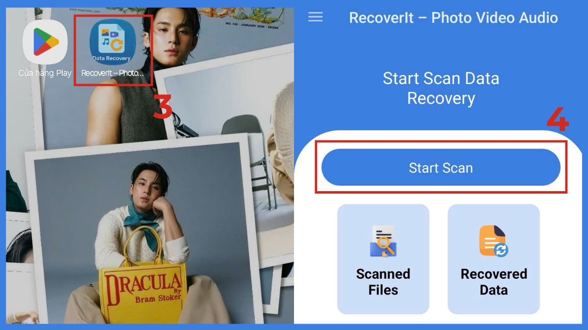 Khôi phục ảnh đã xóa vĩnh viên trên OPPO bằng Recoverit bước 2