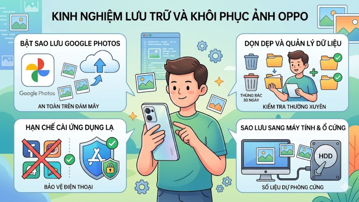 Kinh nghiệm lưu trữ và khôi phục ảnh đã xóa vĩnh viên trên OPPO