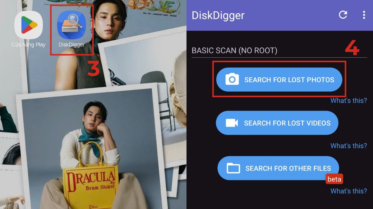 Khôi phục ảnh đã xóa vĩnh viên trên OPPO bằng DiskDigger bước 2