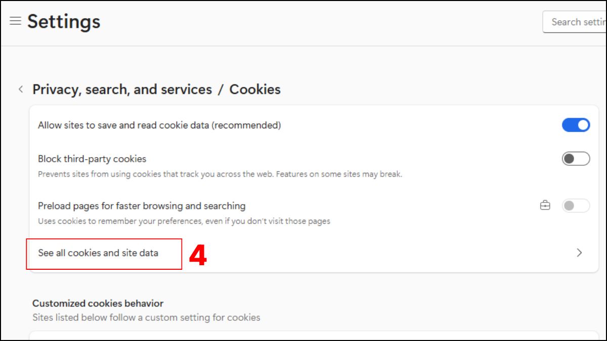 Khắc phục lỗi không đăng xuất được tài khoản Facebook - Xóa cookie của trình duyệt bước 4