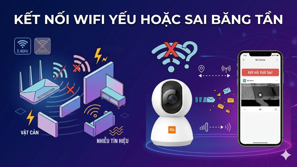 Nguyên nhân không thể kết nối camera Xiaomi - Kết nối Wifi yếu