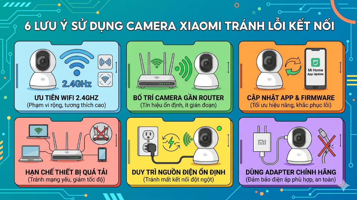 Những lưu ý tránh bị lỗi không thể kết nối camera Xiaomi