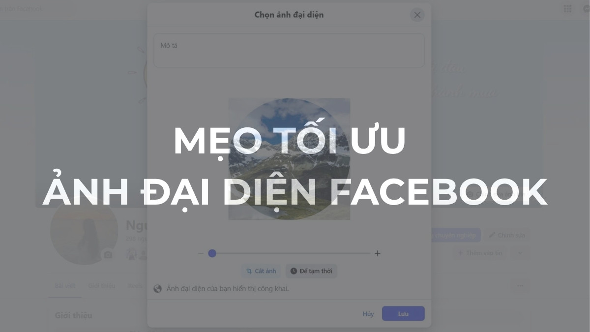 Mẹo tối ưu kích thước avatar Facebook