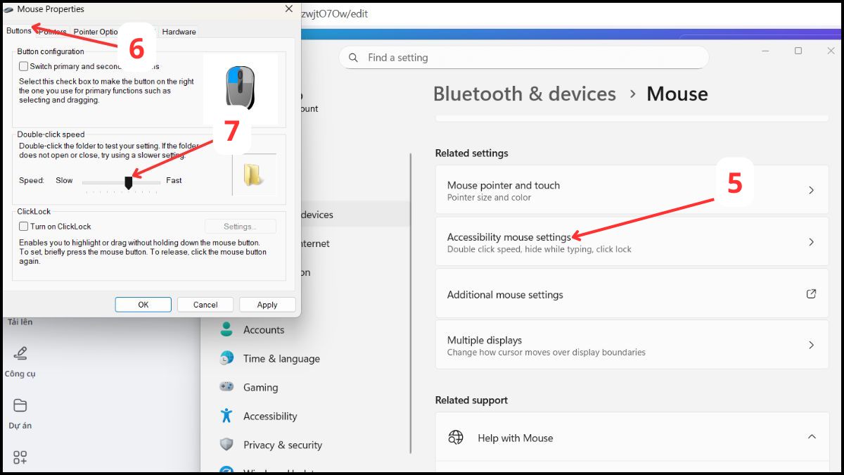 Kiểm tra cài đặt chuột máy tính trong Windows bước 3