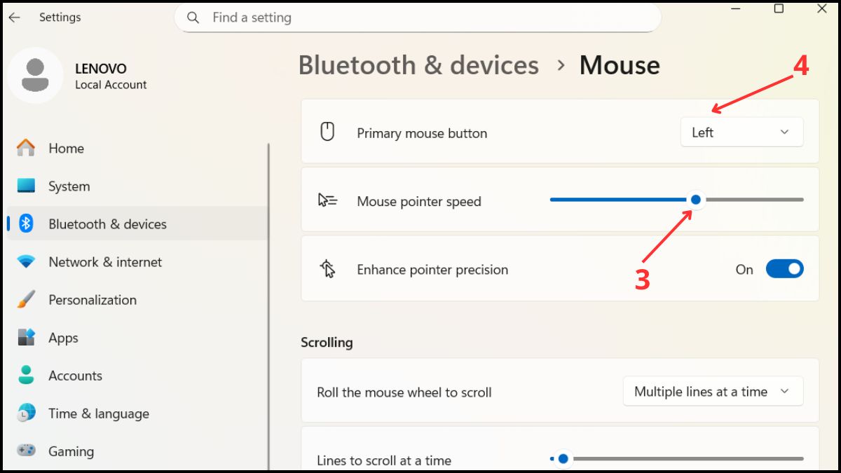 Kiểm tra cài đặt chuột máy tính trong Windows bước 2