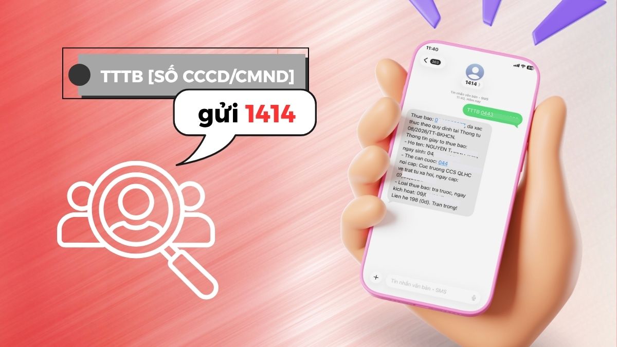 Kiểm tra thông tin thuê bao Viettel bằng cách soạn TTTB gửi 1414