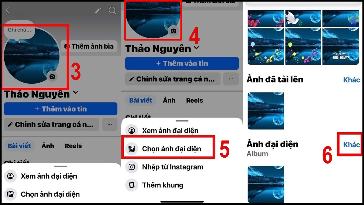 Cách tìm và lấy ảnh đại diện Facebook bước 3, 4, 5, 6