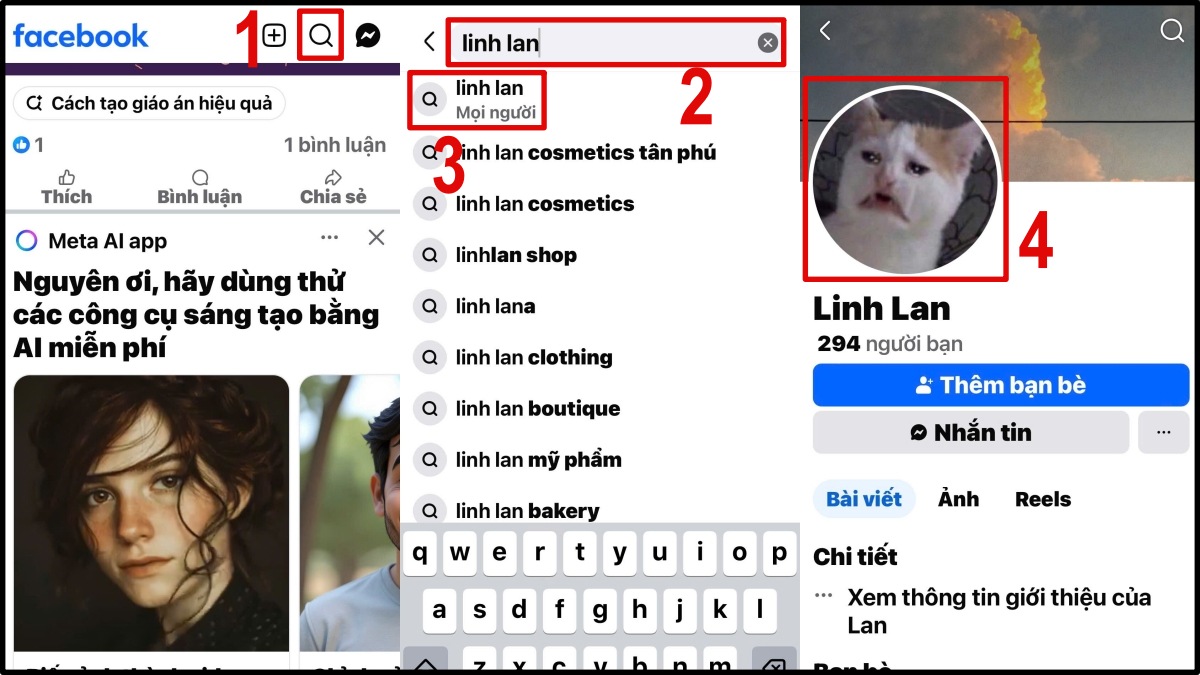 Cách tìm và lấy ảnh đại diện Facebook của người khác