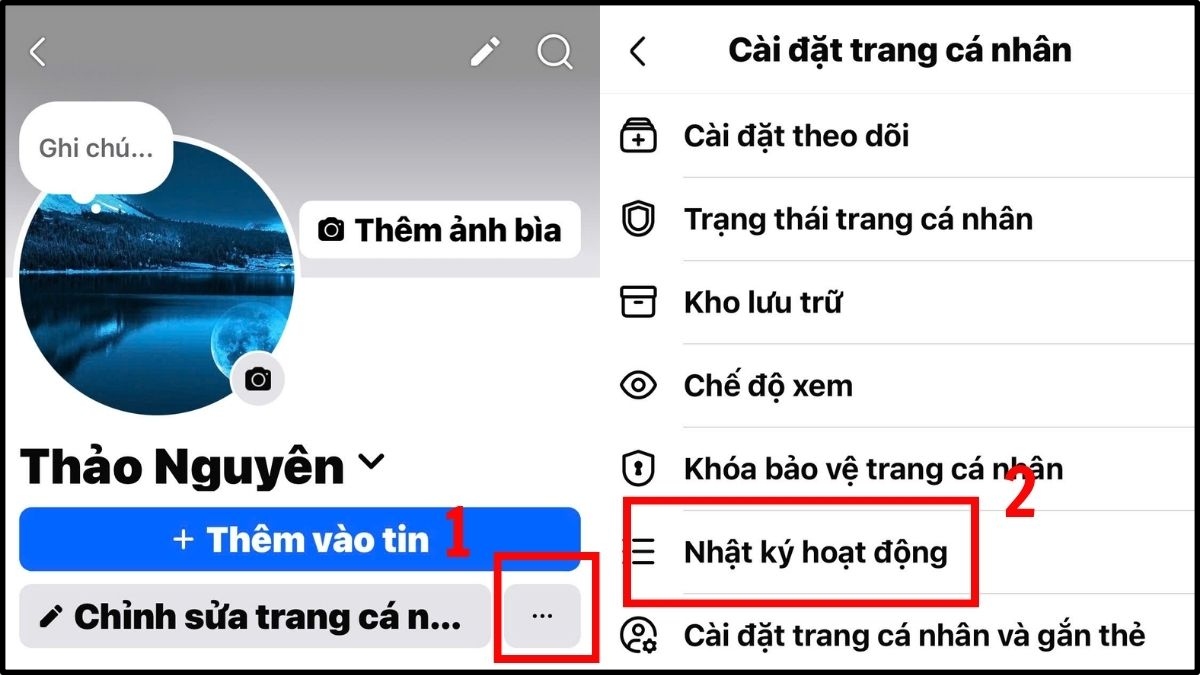 Cách tìm và lấy ảnh đại diện Facebook cũ bước 1, 2