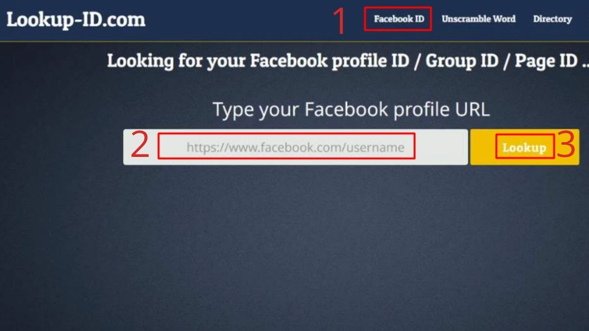 Lấy ID Facebook - Web Lookup-ID