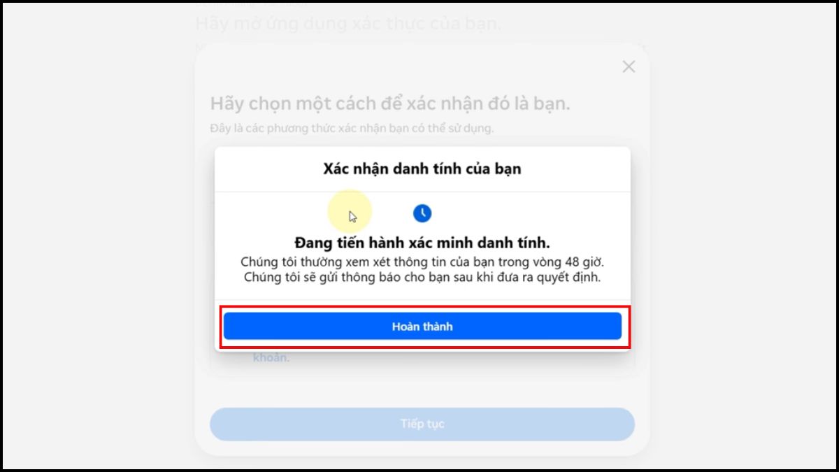 Lấy mã 2FA Facebook - Kháng nghị bằng giấy tờ tùy thân bước 5