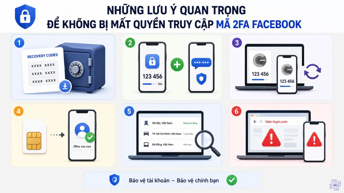 Lấy mã 2FA Facebook và các lưu ý quan trọng