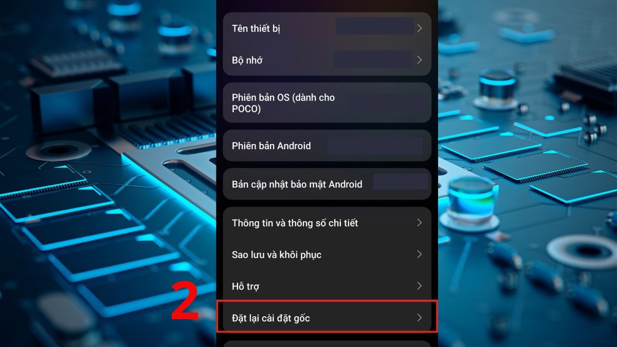 Sửa lỗi hệ thống Android - Khôi phục cài đặt gốc bước 2
