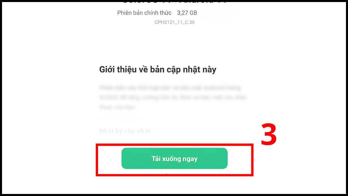 Sửa lỗi hệ thống Android - Cập nhật hệ điều hành bước 3