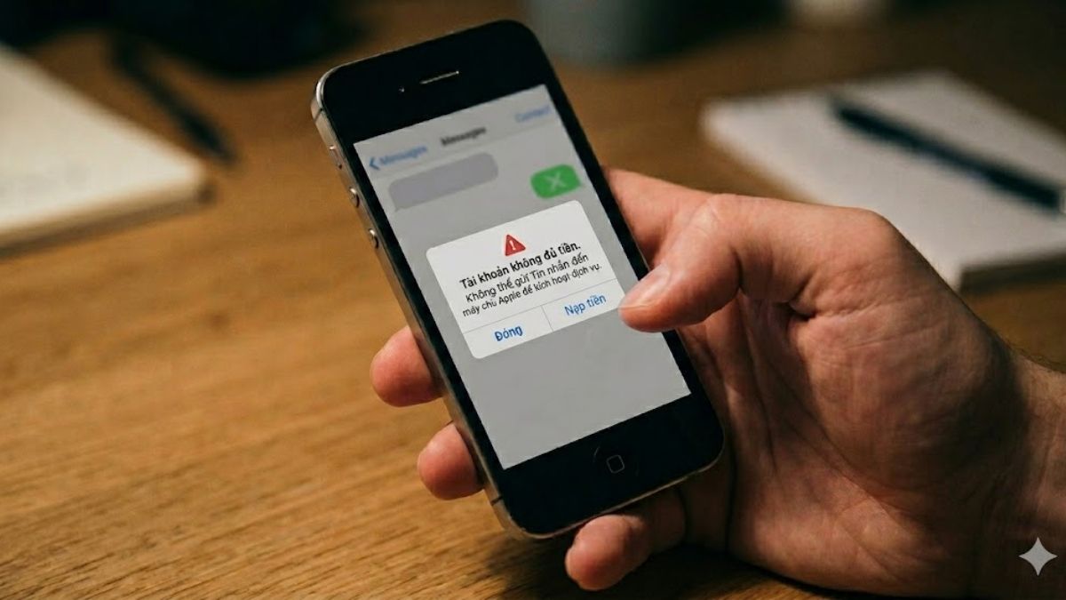Nguyên nhân có lỗi iMessage không nhận số điện thoại do tài khoản không đủ số dư
