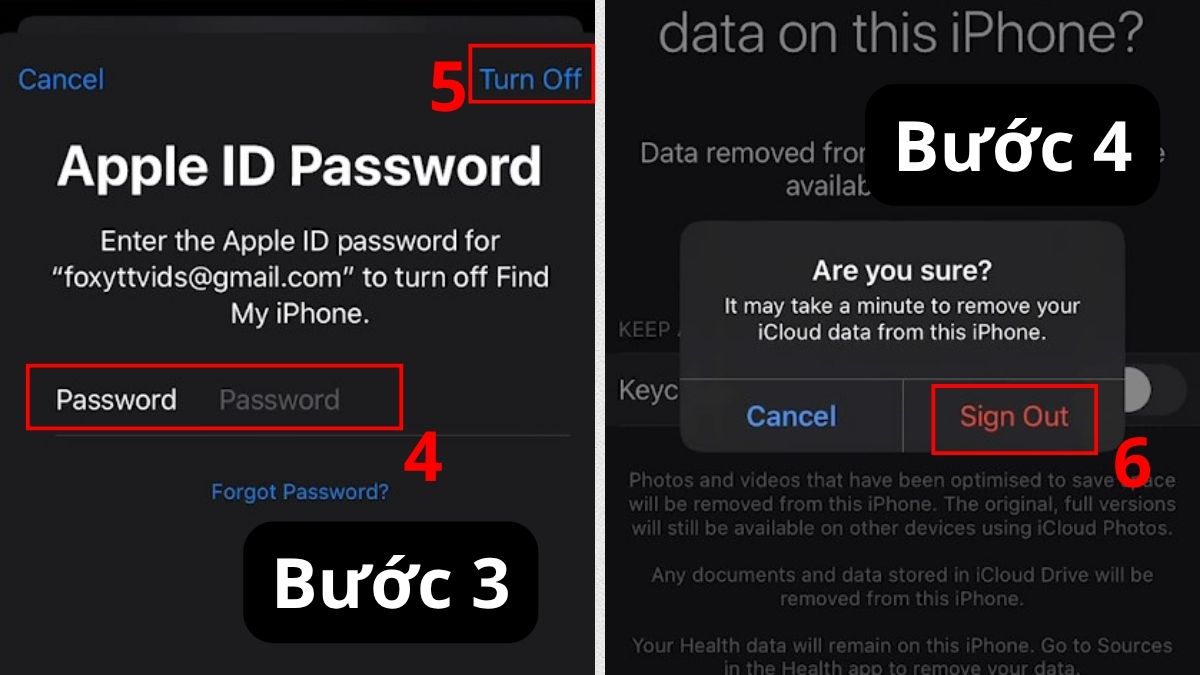 Cách sửa lỗi iMessage không nhận số điện thoại - Cập nhật Apple ID bước 3, 4