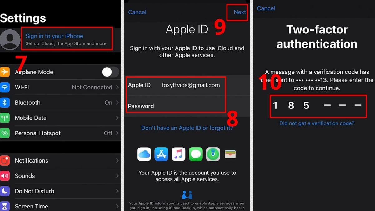 Cách sửa lỗi iMessage không nhận số điện thoại - Cập nhật Apple ID bước 5