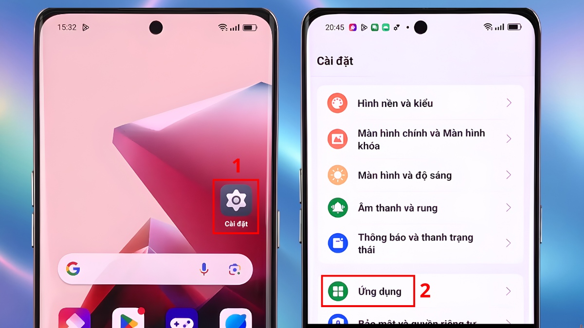 Khắc phục lỗi không hiển thị bàn phím trên OPPO - Xóa Cache và dữ liệu bàn phím bước 1