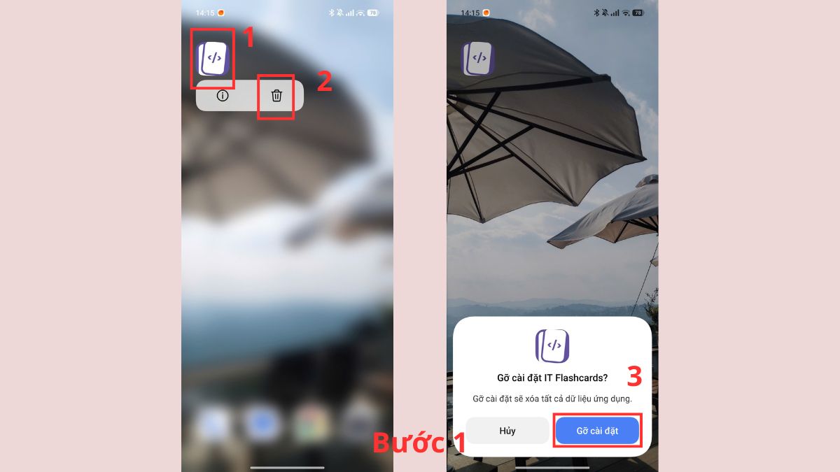 Sửa lỗi không mở được ứng dụng trên Android bằng cách Cài lại ứng dụng bước 1