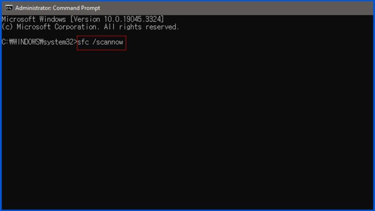 Khắc phục lỗi không vào được Discord - Chạy SFC Scan