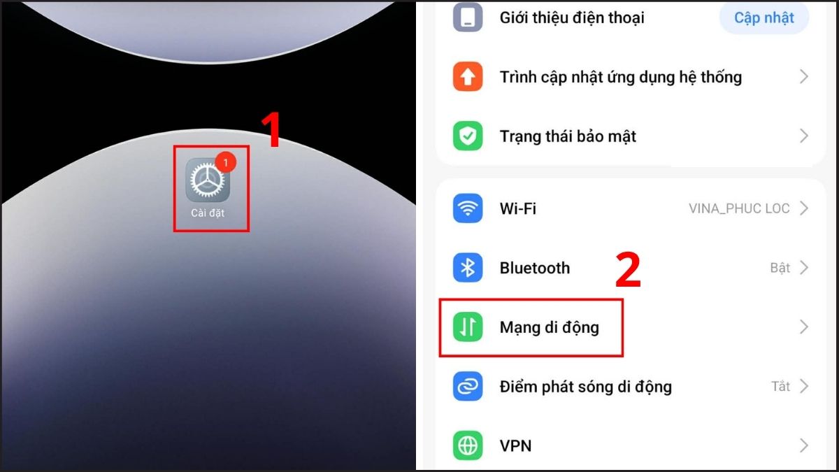 Sửa lỗi sim không có dịch vụ trên Android - Kích hoạt VoLTE bước 1, 2