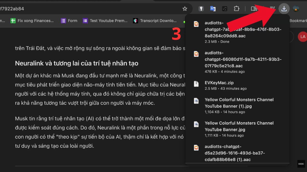 Cách lưu âm thanh ChatGPT với tiện ích Google bước 3