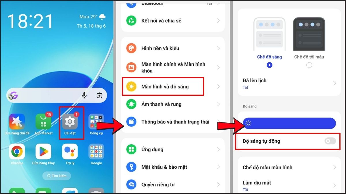 Sửa lỗi màn hình điện thoại bị chớp sáng trên Android bằng cách tắt tính năng độ sáng tự động