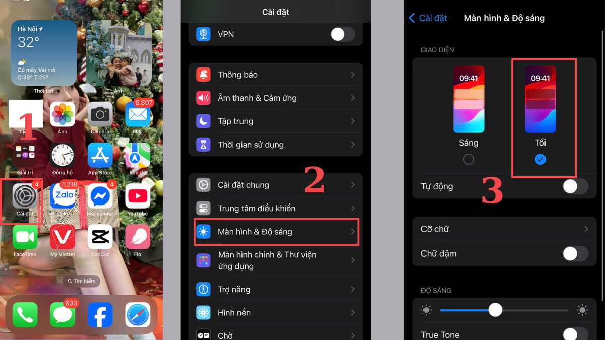 Khắc phục lỗi màn hình Facebook bị đen - Tắt chế độ Dark Mode 