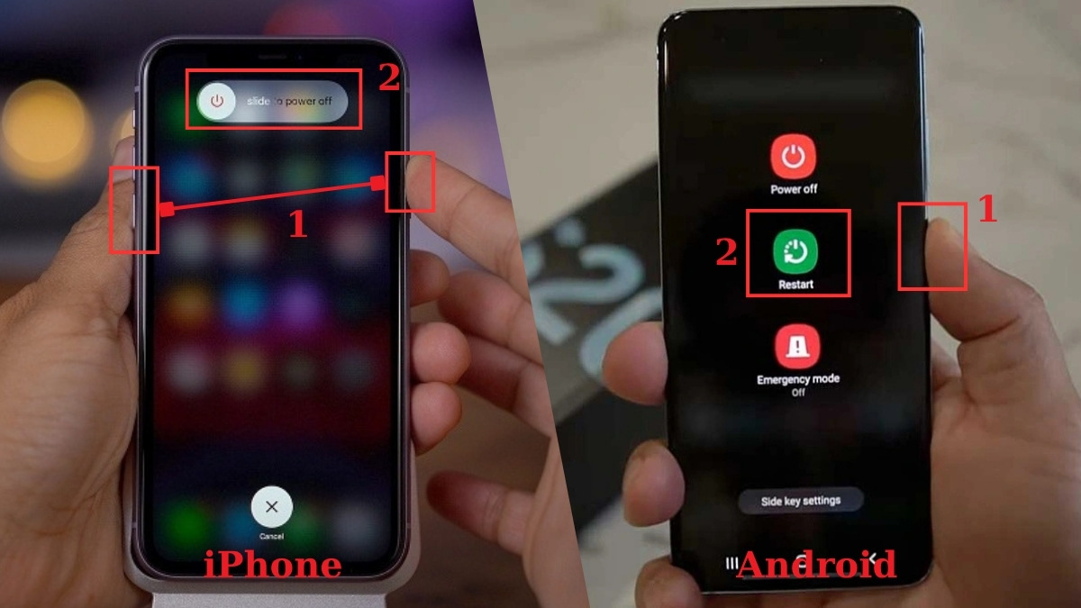 Khắc phục tình trạng Messenger bị lỗi không vào được - Khởi động lại điện thoại