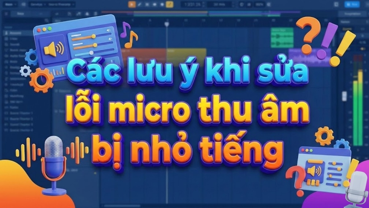 Lưu ý khi sửa lỗi micro thu âm bị nhỏ