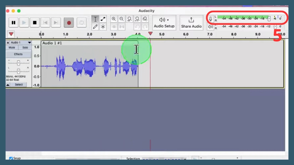 Sửa lỗi micro thu âm bị nhỏ - Theo dõi cột sóng âm đầu vào