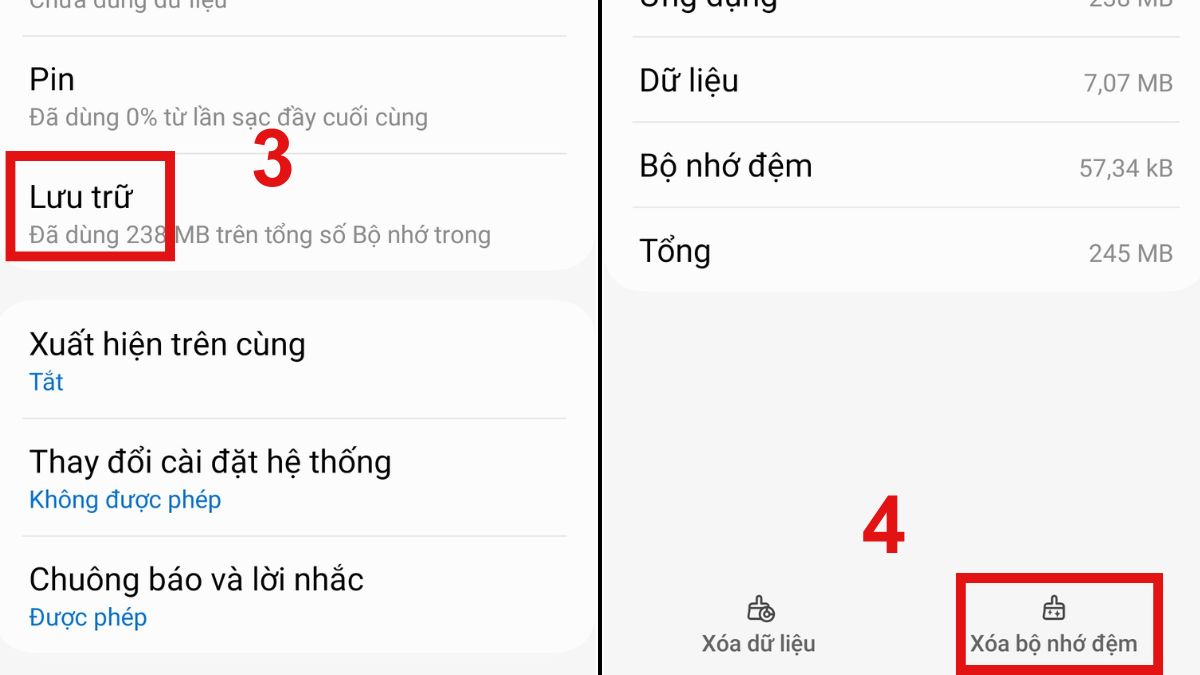 Cách khắc phục khi Viber bị chặn bởi nhà mạng - Xóa bộ nhớ đệm